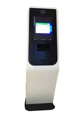 Kiosque d'enregistrement de service d'individu d'aéroport avec le scanner de passeport pour les soins de santé et l'hôtel