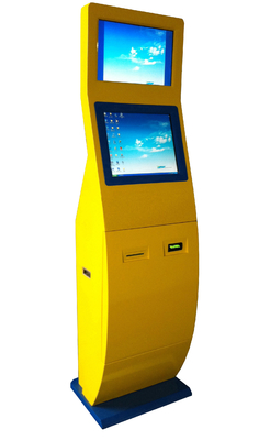 Double kiosque interactif de paiement d'individu d'écran avec l'imprimante thermique Cash Acceptor