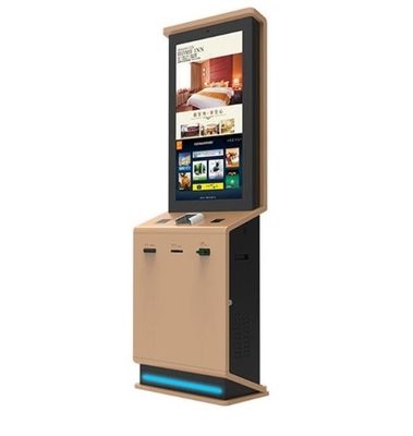 Concevez le kiosque en fonction du client d'écran tactile de lobby avec le scanner d'empreinte digitale et de passeport