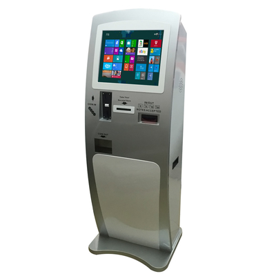 Kiosque de paiement, kiosque d'atmosphère, kiosque interactif avec le lecteur de cartes de banque et argent liquide Dispensser
