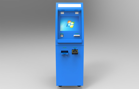 machine d'atmosphère de banque de l'écran tactile 19inch avec l'accepteur et le distributeur en vrac d'argent liquide