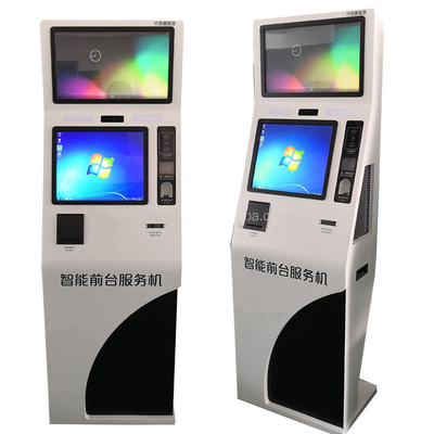 double terminal de kiosque de paiement de libre service de l'écran 19inch et accepteur au détail de facture
