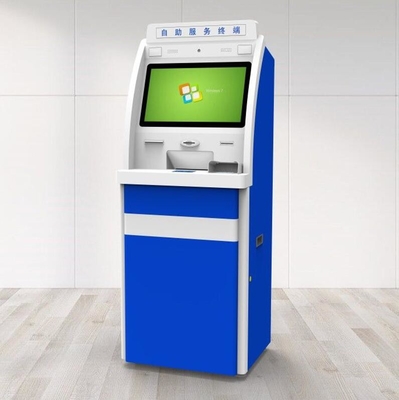 Kiosque d'intérieur de paiement de service d'individu de banque avec le scanner de passeport et le distributeur de carte