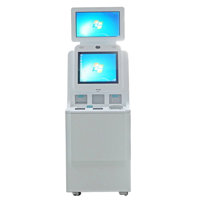 Le double kiosque de service d'individu d'hôpital d'écran pour le patient vérifient dans/enregistrement d'enquête/impression de rapport