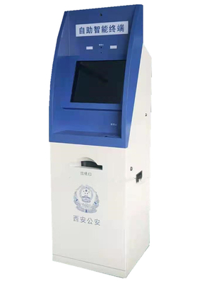 Machine capacitive de kiosque de service d'individu de contact de gouvernement de service avec l'imprimante à laser A4